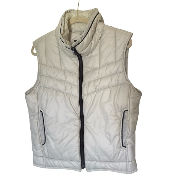 Vintage Altra Down Puffer Vest Womens M Boulder CO Pale Gray Sleeveless Jacket - Picture 9 of 9